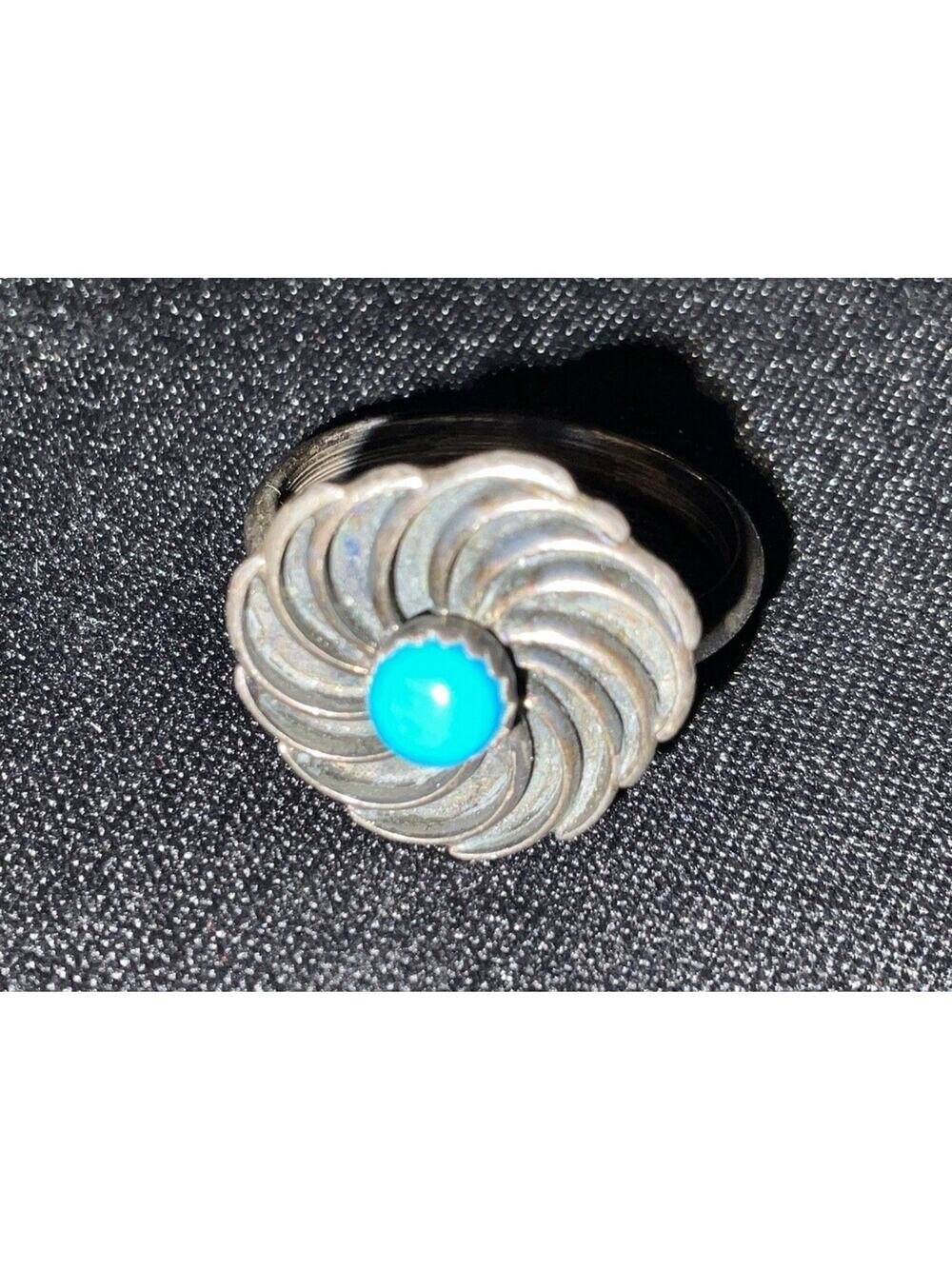 925 Turquoise Signed CB Size 6